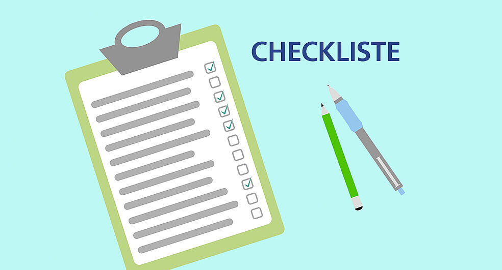 Aussichtsreiche Verwertungsprojekte zu identifizieren ist das Ziel von Verwertungsgesprächen zwischen Forschenden und Innovationsmanagern. Bereits in Vorbereitung des Gesprächs empfiehlt es sich, die wichtigsten Eckdaten der Entwicklung zusammenzustellen. Die Checkliste hilft die wichtigsten Fragen im Blick zu haben. (Bild: Mohamed Hassan / pixabay)