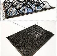 Druckprobe eines CFRTP-Gitters