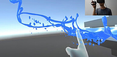 Die Visualisierung mithilfe immersiver virtueller Realität (VR) ermöglicht die Darstellung relevanter komplexer Strukturen in zeitlicher Abhängigkeit. (Bild: Institut für Thermische Strömungsmaschinen / KIT)