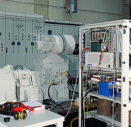 Test rig for measuring electric drives up to 18,000 rpm and a maximum power of 145 kW. (Image: ETI / KIT)