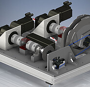 Um den Antriebsstrang in Pedelecs zu vermessen, wurde am ETI ein spezieller Prüfstand für die Antriebseinheit aufgebaut, welcher alle möglichen Betriebspunkte des Fahrrads automatisiert nachstellen und messtechnisch charakterisieren kann. (Bild: Michael S