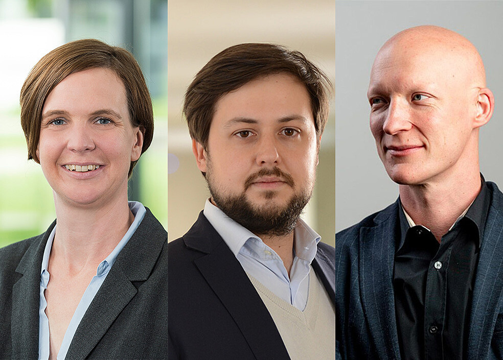 Vössing, Mazzetti und Parmentier sind im Transfersektor am Oberrhein tätig. (Bild: KIT, Uni Basel, Satt Conectus)