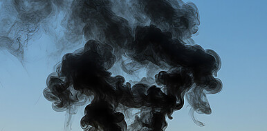 Symbolbild Rußwolke: Zu viel Ruß belastet nicht nur die Gesundheit, sondern auch die Umwelt. Daher ist es wichtig, Rußemissionen zu vermeiden oder zu verringern. Die Methode zur Vorhersage der Rußbildung vom KIT unterstützt dabei die Entwicklung von neuen Kraftstoffen. (Bild: RATNA / Adobe Stock)